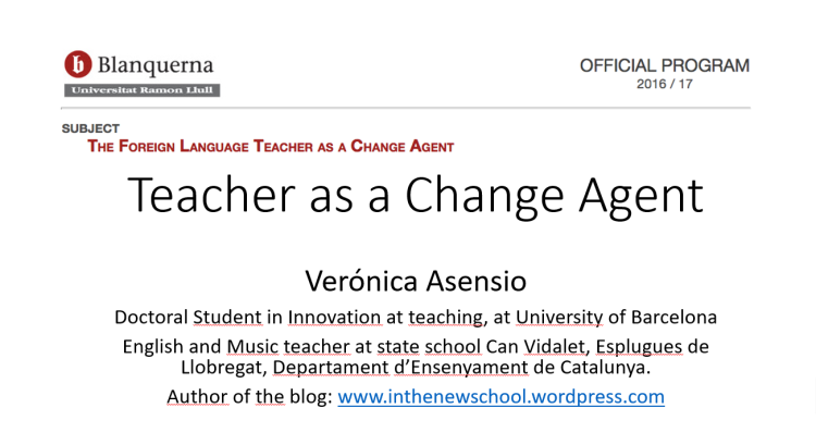 teacher as a change agent